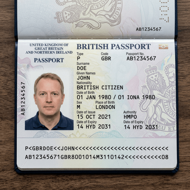 Passport Sample Image